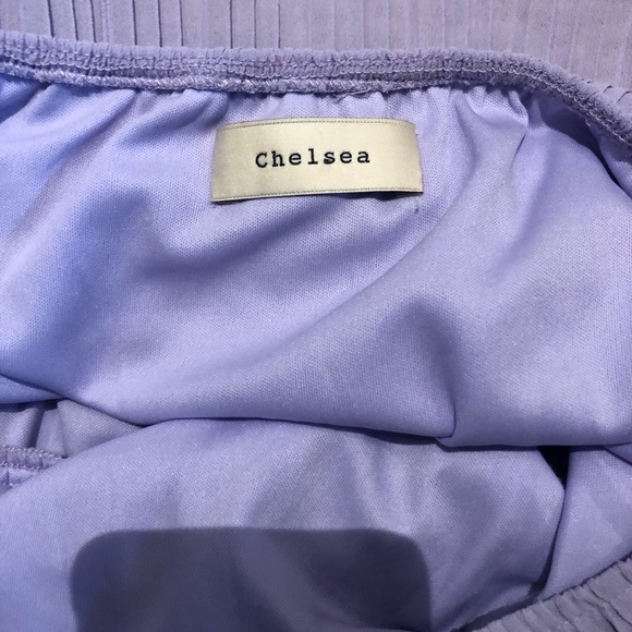 Purple off shoulder midi flowy tierd Chelase dress - Picture 4 of 4